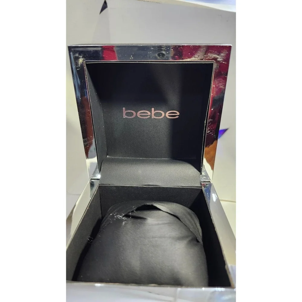 Bebe Empty Watch Or Bracelet Box Black W/ Cushion - BOX ONLY